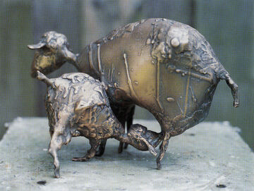 sheep with lamb, 1999