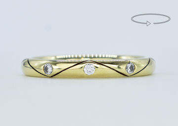 Ring 14 Kt GG Brillanten