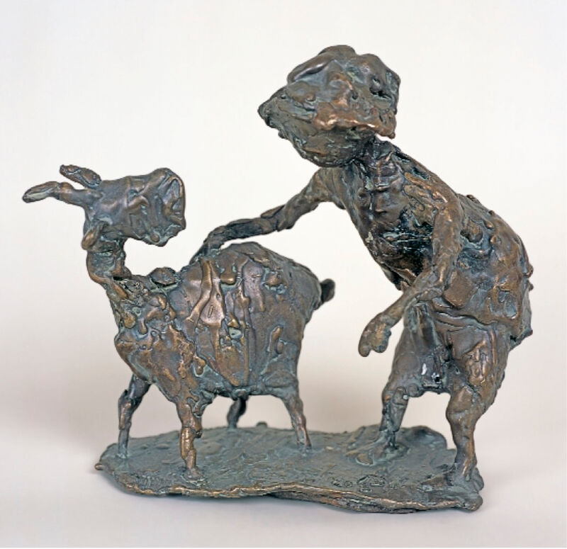 child with goat, 2003