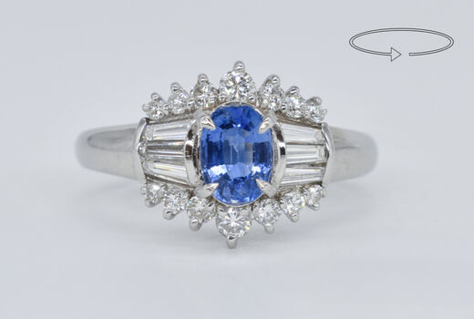 Ring Platinum Sapphire 