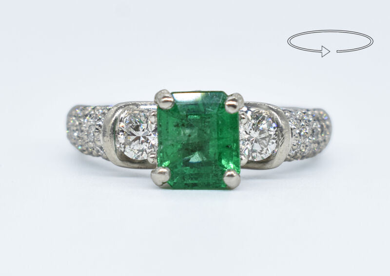 Ring Platin Smaragd 