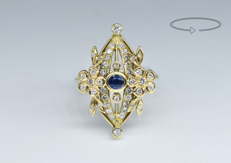 Ring 14 K Sapphire 