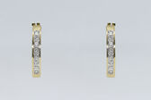 hoop earrings 14 K diamonds