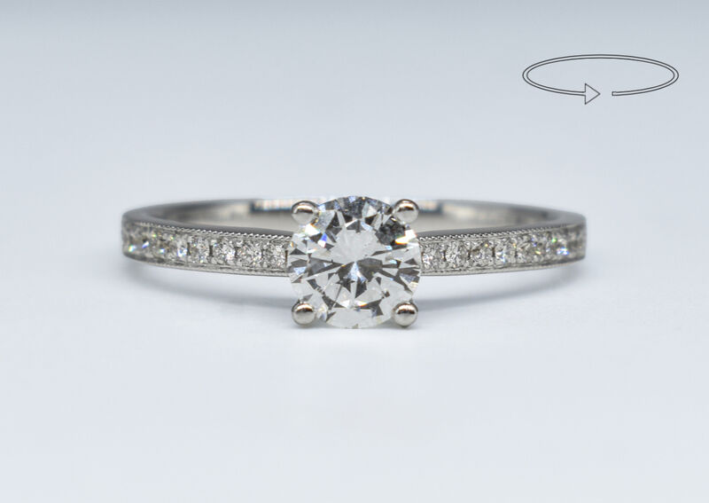 Ring 14 Kt WG Brillanten