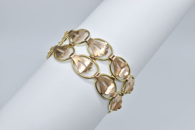 bracelet 14 Kt bicolor