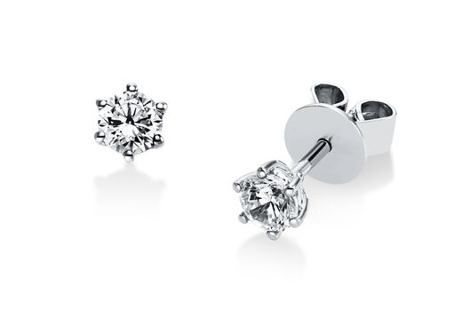 Solitär-Ohrstecker 18 Kt WG Brillanten
