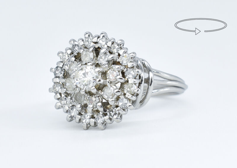 Ring 18 Kt WG Brillanten 