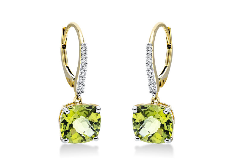 Ohrhänger 18 Kt GG Peridot 