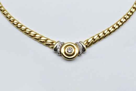 necklace 18 K diamonds