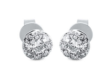 Illusion studs 18 K diamonds