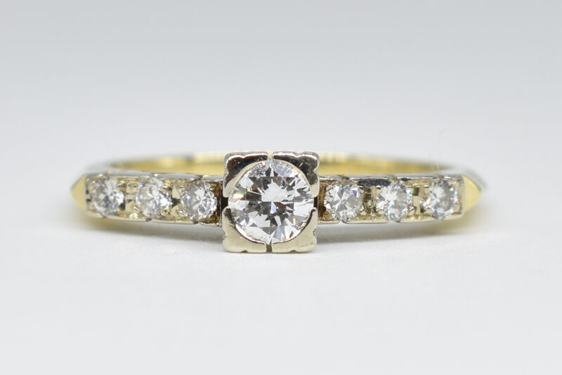 Ring 14 Kt GG Brillanten