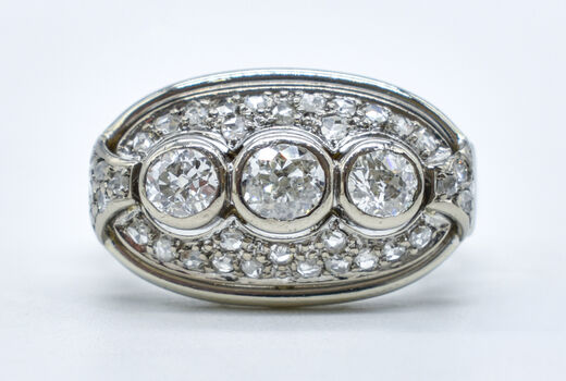 Ring 14 K diamonds