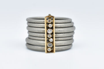 Ring 18 Kt, Titanium 