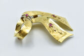 brooch 18 K Rubies