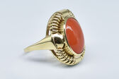 Ring 14 K coral