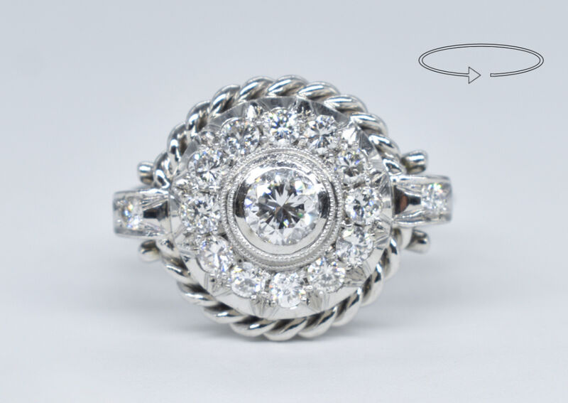 Ring 14 K diamonds