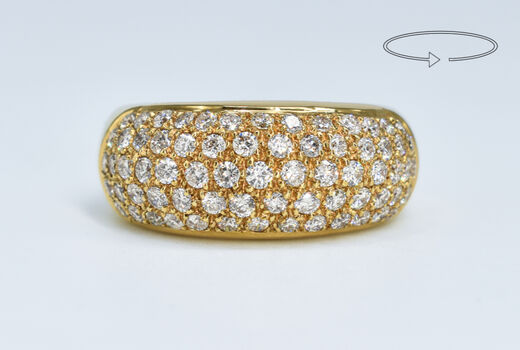 Pavé-Ring 18 Kt GG Diamanten