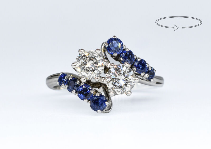 Ring 14 Kt WG Brillanten 