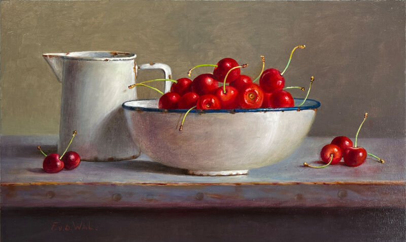 still life with cherries