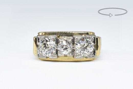 Ring 14 Kt GG/WG Diamanten