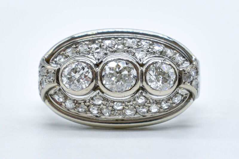 Ring 14 K diamonds