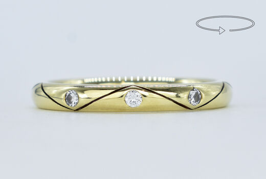 Ring 14 K diamonds