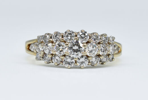 Ring 14 Kt bicolor Brillanten