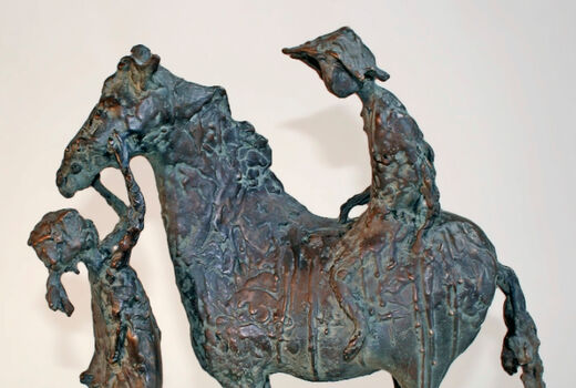 2 children with horse, 2004