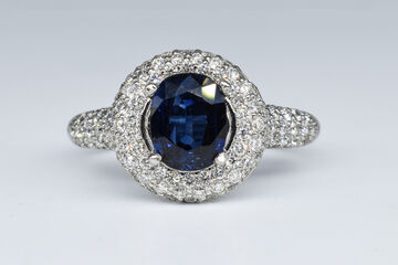 Ring 14 Kt WG Saphir 