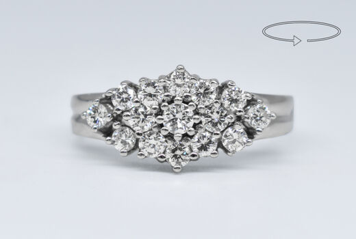 Ring 14 Kt WG Brillanten