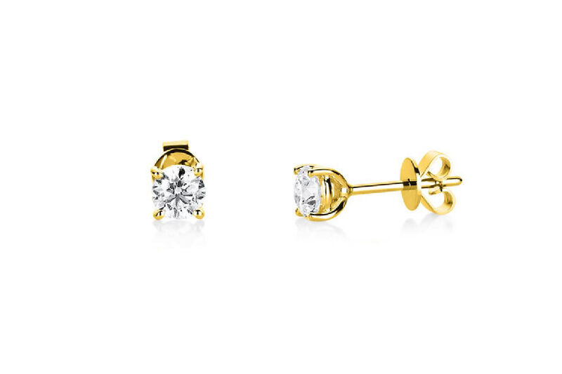 Solitär-Ohrstecker 18 Kt GG Brillanten