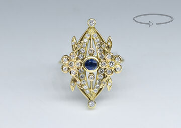 Ring 14 Kt GG Saphir 