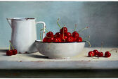 still life with cherries