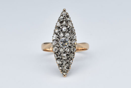 Ring 14 Kt RG Diamanten