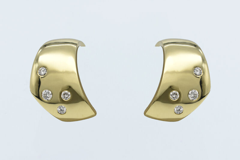 Ohrstecker 14 Kt GG Diamanten