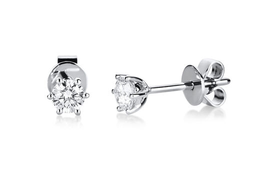 Solitär-Ohrstecker 18 Kt WG Brillanten