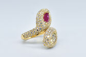 Ring 18 Kt GG Rubin 