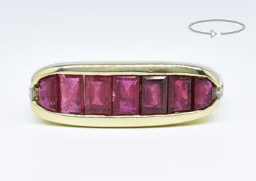 Rivière-Ring 14 Kt GG Rubine 