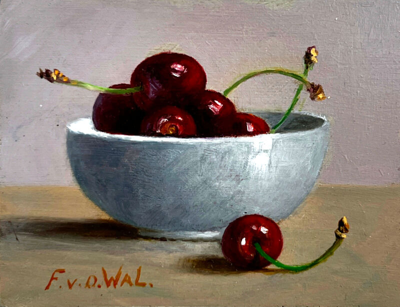 still life with cherries