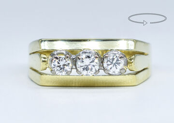 Ring 14 Kt GG Brillanten