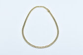 curb necklace 14 K diamond