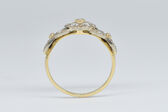 Ring 18 K bicolor diamonds