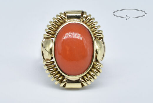 Ring 14 Kt GG Koralle