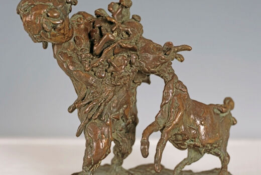 child with goat, 2003
