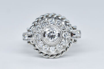 Ring 14 K diamonds