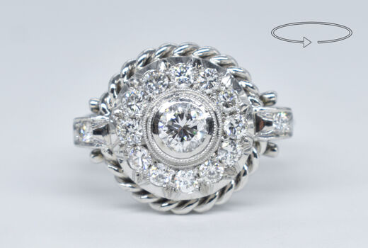 Ring 14 K diamonds