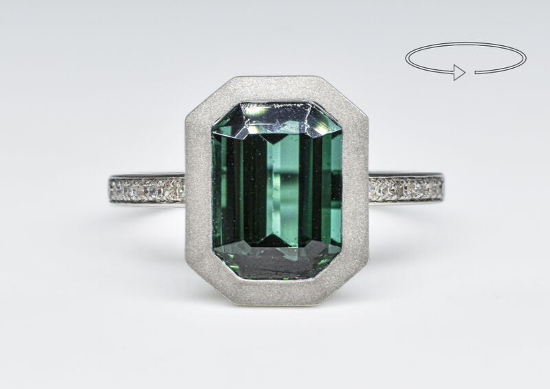 Ring 14 Kt WG Turmalin