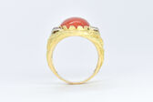 Ring 18 K coral 