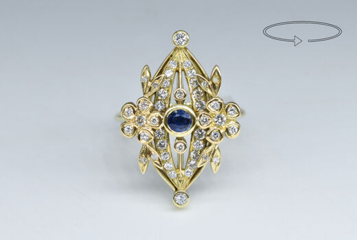 Ring 14 K Sapphire 