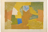 Composition jaune, orange et verte, 1957